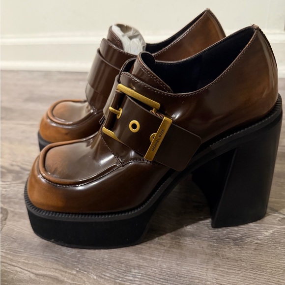 Michael Kors Shoes - Michael Kors Brown Heeled Loafer